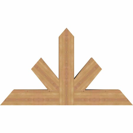 Ekena Millwork Saratoga Timber Gable Bracket, Western Red Cedar, 48"W x 28"H x 5 1/2"D x 5 1/2"F, 14/12 Pitch GBW048X28X0606SAR00SWR